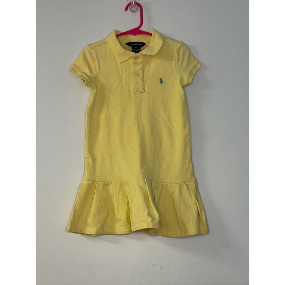 Ralph Lauren girls 6x yellow polo dress